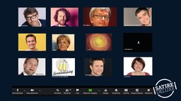 Bildmontage Videokonferenz: Alle Teilnehmer der Sendung