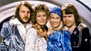 "Abba - Die ganze Geschichte"; v.l.n.r. Benny, Agentha, Frida und Bjorn bei der Eurovision 1974