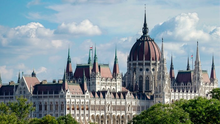 Das ungarische Parlamentsgebäude in Budapest