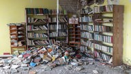 Zerstörte Regionalbibliothek Cherson