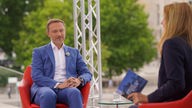 Christian Lindner im ARD-Sommerinterview mit Tina Hassel am 21. August 2022