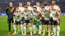 DFB-Mannschaftsfoto vor Beginn des Freundschaftsspiel gegen Frankreich. 