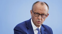 Friedrich Merz, aufgenommen im Rahmen der Bundespressekonferenz zum Thema Konsequenzen aus Solingen, Berlin, 27.08.2024.