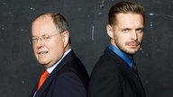 Portrait Peer Steinbrück und Florian Schroeder