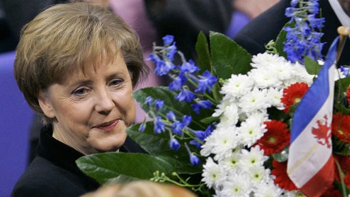Angela Merkel nach ihrer Wahl am 22.11.2005