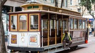 Historische Straßenbahn, Cable Car mit Zugführer