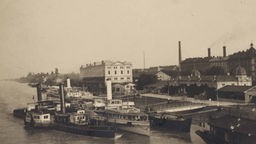 Schiffstation der Donaudampfschifffahrtsgesellschaft, um 1930