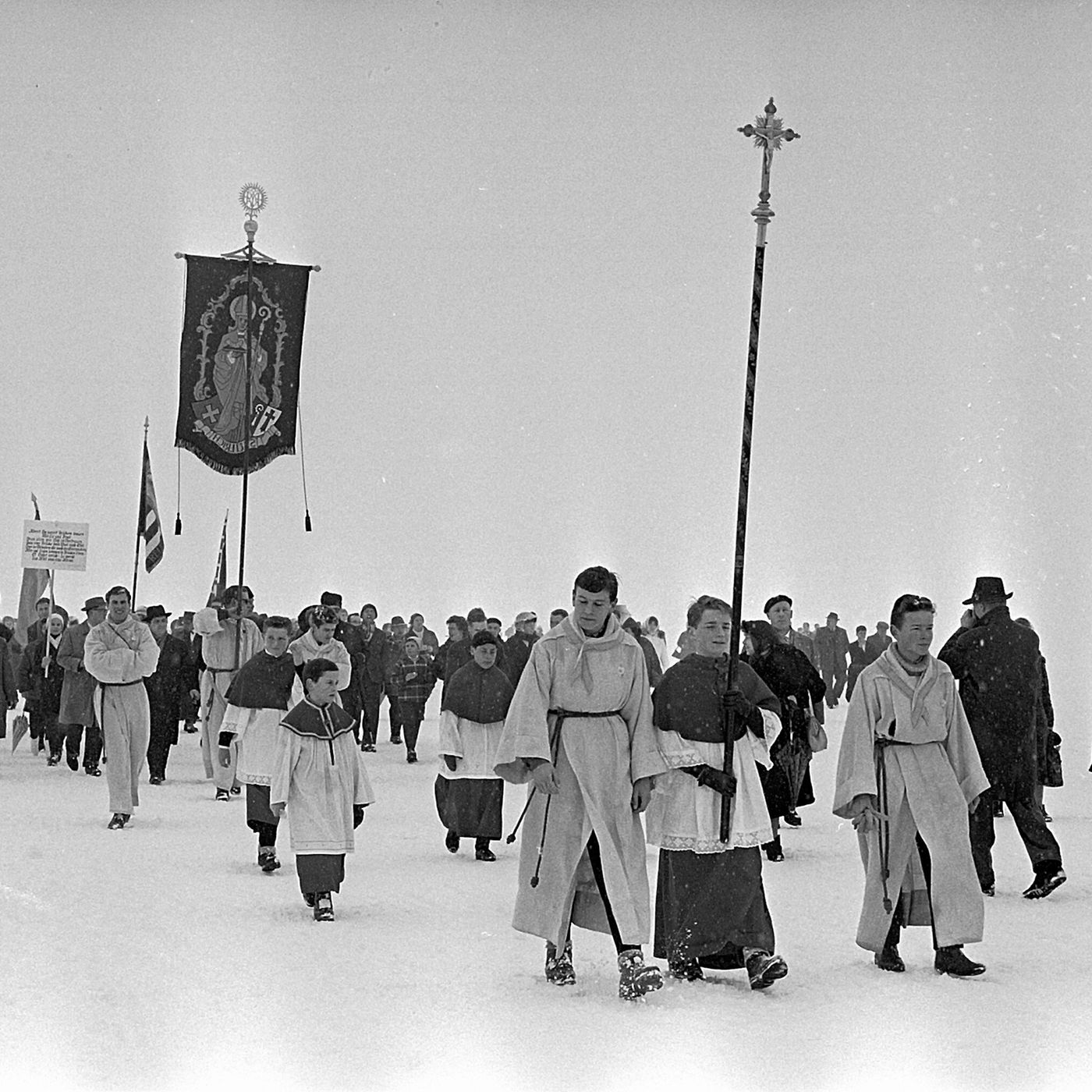 Bodensee friert zum bisher letzten Mal zu (Prozession,12.2.1963)