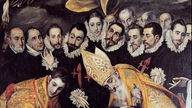 Gemälde "Das Begräbnis des Conde de Orgaz" von El Greco, Ausschnitt, um 1586