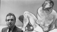 Francis Bacon in der "Tate Galerie", 1985