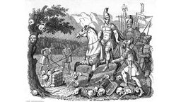 Germanicus lässt die Toten der Schlacht begraben
