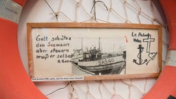 Blick in die Seemannsmission Sassnitz im Hafen von Port Mukran