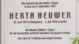 Gedenktafel für Herta Heuwer