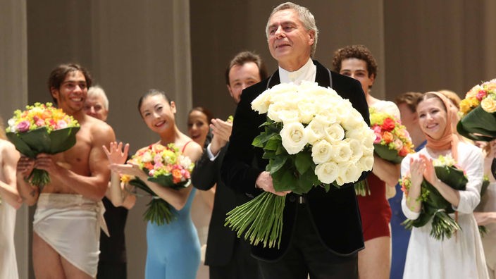 John Neumeier und die Tänzer der "Nijinsky-Gala", 2013