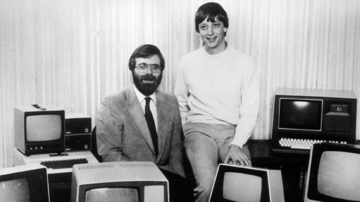 Bill Gates (rechts) und Paul Ellen (links), 1981