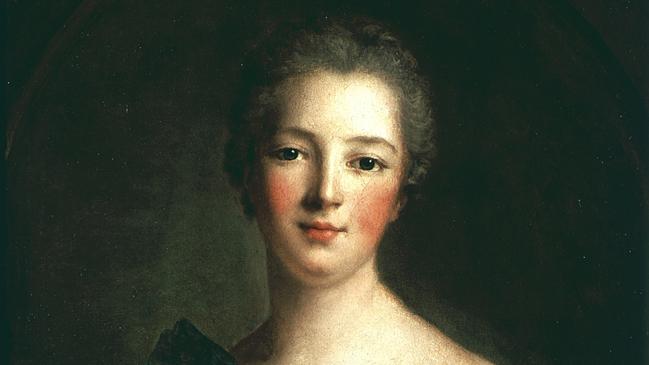 Jeanne Antoinette Poisson, Marquise de Pompadour, genannt Madame Pompadour, zeitgenössisches Gemälde von Jean Marc Nattier