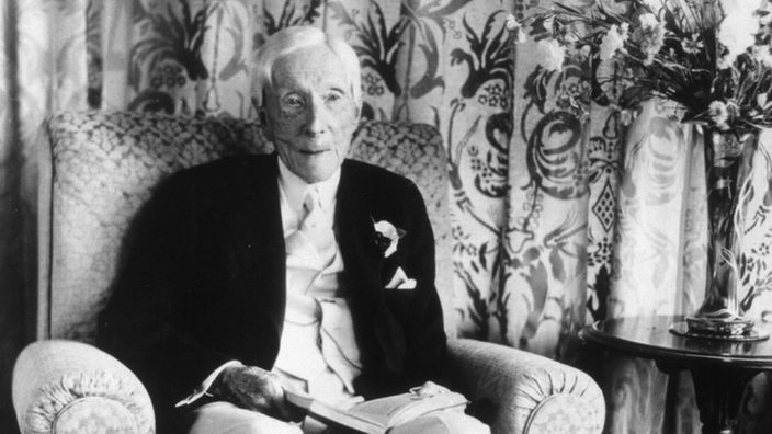 John Davison Rockefeller an seinem 97. Geburtstag