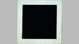 Das Bild "Schwarzes Quadrat" (1913) von Kasimir Malewitsch wird im September 2007 im Rahmen der Präsentation "Bonjour Russland" in Düsseldorf ausgestellt (handout).