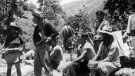 Mitglieder des Widerstands gegen das Regime des kommunistischen China im April 1959 in den Bergen Tibets