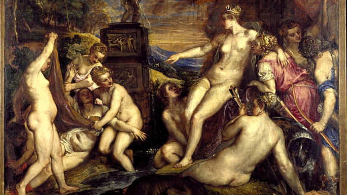 Ölgemälde "Diana und Kallisto" von Tizian