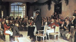Gemälde "Eidsvoll 1814" des Malers Oscar Arnold Wergeland, das die Verfassungsgebende Nationalversammlung zeigt
