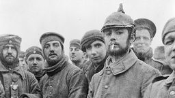 Britische und deutsche Soldaten Weihnachten 1914