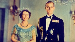 Queen Elizabeth II. mit Prinz Philip , Duke of Edinburgh, Aufnahme aus dem Jahr 1952