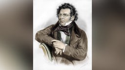 Porträt zeigt den Komponisten Franz Schubert