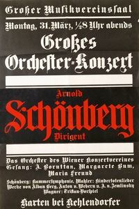  Plakat des Konzerts Wien, Musikvereinssaal, 31. März 1913;