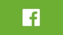 Facebook Logo auf grünem Hinrtegrund