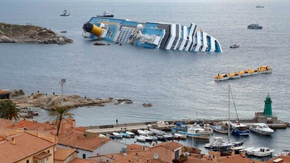 Havarie dess Kreuzfahrtschiff Costa Concordia vor der italienischen Küste