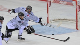 Torwart Julius Hudacek Koelner Haie 35 kann noch klaeren