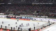 Die Kölner Haie im DEL Winter Game gegen die Adler Mannheim im Kölner Fußballstadion.
