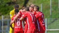 Spieler des SC Rot-Weiß Oberhausen jubeln