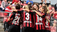 Jubel der Spielerinnen von Bayer Leverkusen