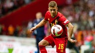 Dortmunds Thorgan Hazard im Trikot der belgischen Nationalmannschaft