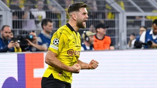 Niclas Füllkrug von Borussia Dortmund jubelt.