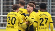 Jubel bei Borussia Dortmund II in der 3. Liga