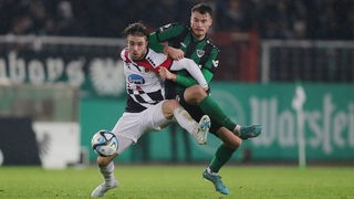 Spielszene aus der Partie Preußen Münster gegen Viktoria Köln