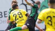Jermain Nischalke von Borussia Dortmund ll im Drittligaspiel gegen Preußen Münster