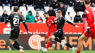 Essens Ramien Safi am Ball gegen den SV Sandhausen