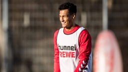 Neuzugang David Selke beim Training des 1. FC Köln