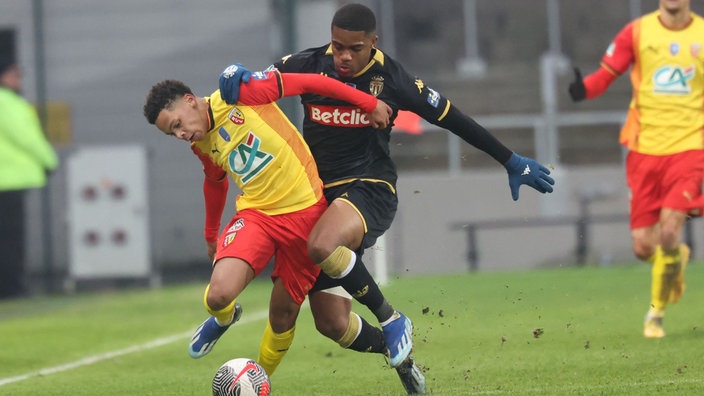 Myron Boadu (rechts) im Trikot der AS Monaco (Archivbild).