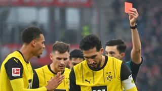 Dortmunds Emre Can sieht Rot im Spiel gegen den 1. FSV Mainz 05