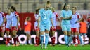 Enttäuschte Kölnerinnen im Spiel gegen FC Bayern München