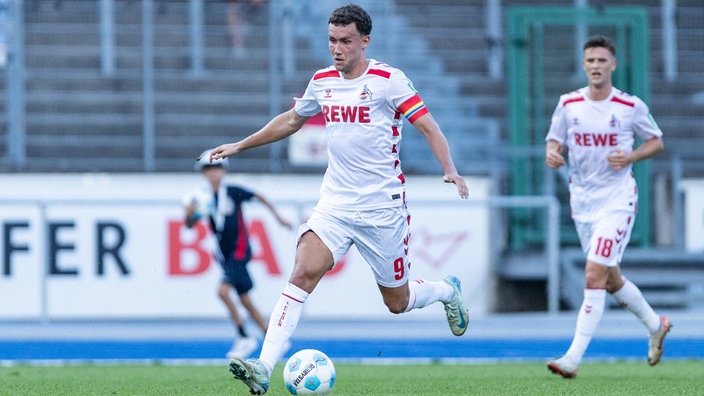 Luca Waldschmidt vom 1. FC Köln in Aktion während des Benefiz-Blitz-Turniers