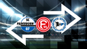 Grafik mit Logos von SC Paderborn, Fortuna Düsseldorf, Arminia Bielefeld