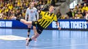 Alina Grijseels von Borussia Dortmund im Spiel gegen Nantes.