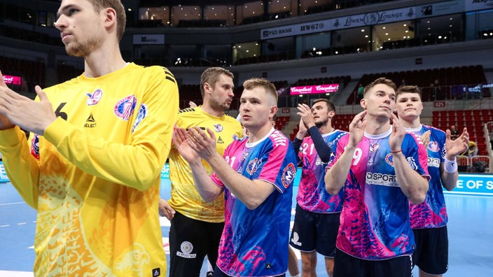 Die Handballer vom HC Saporischja