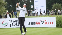 Golfer Jannik de Bruyn bei den European Open in Winsen Luhe
